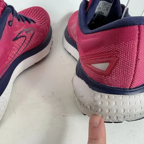 Brooks Glycerin 19 Sneakers Womens 9 Pink Lace Up Low Top Running Athletic Shoes - Picture 8 of 11